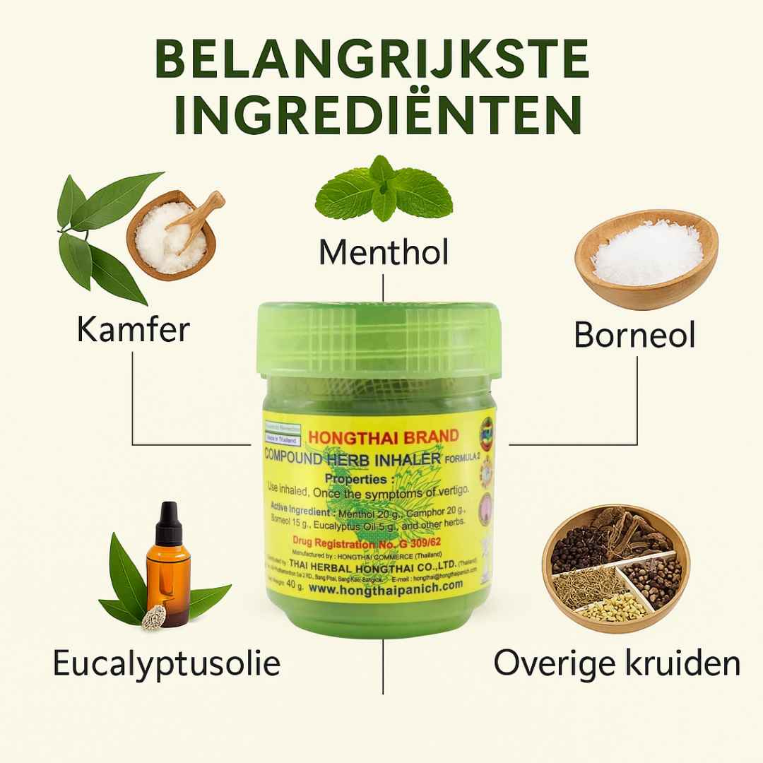 Natuurlijke Thaise Inhaler – Directe verlichting met één ademhaling.