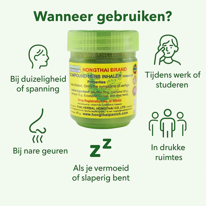 Natuurlijke Thaise Inhaler – Directe verlichting met één ademhaling.